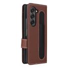 For Samsung Galaxy Z Fold6 5G Split 2 in 1 Folding Leather Phone Case(Brown) - 3