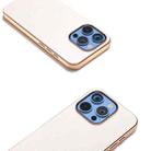 For iPhone 16 Pro Max Electroplating Frame Glitter Shockproof Phone Case(White) - 3