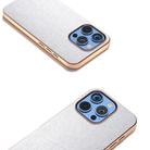 For iPhone 16 Pro Electroplating Frame Glitter Shockproof Phone Case(Silver) - 3