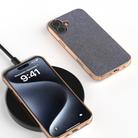 For iPhone 16 Plus Electroplating Frame Glitter Shockproof Phone Case(Black) - 2