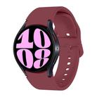 For Samsung Galaxy Watch 7 / 6 Button Style Quick Release Silicone Watch Band(Wine Red) - 1