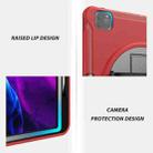 For iPad Pro 12.9 inch (2020) 360 Degree Rotation PC+TPU Protective Cover with Holder & Hand Strap & Pen Slot(Red) - 9
