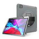 For iPad Pro 12.9 inch (2020) 360 Degree Rotation PC+TPU Protective Cover with Holder & Hand Strap & Pen Slot(Gray) - 4