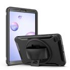 For Samsung Galaxy Tab A 8.4 (2020) T307 360 Degree Rotation PC+TPU Protective Cover with Holder & Hand Strap & Pen Slot(Black) - 1