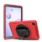 For Samsung Galaxy Tab A 8.4 (2020) T307 360 Degree Rotation PC+TPU Protective Cover with Holder & Hand Strap & Pen Slot(Red) - 1