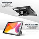 For iPad 10.2 360 Degree Rotation PC+TPU Protective Cover with Holder & Hand Strap & Pen Slot(Black) - 3