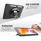 For iPad 10.2 360 Degree Rotation PC+TPU Protective Cover with Holder & Hand Strap & Pen Slot(Black) - 6