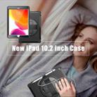 For iPad 10.2 360 Degree Rotation PC+TPU Protective Cover with Holder & Hand Strap & Pen Slot(Black) - 8