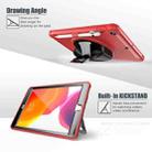 For iPad 10.2 360 Degree Rotation PC+TPU Protective Cover with Holder & Hand Strap & Pen Slot(Red) - 3