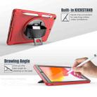 For iPad 10.2 360 Degree Rotation PC+TPU Protective Cover with Holder & Hand Strap & Pen Slot(Red) - 6