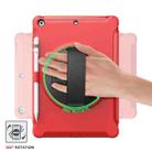 For iPad 10.2 360 Degree Rotation PC+TPU Protective Cover with Holder & Hand Strap & Pen Slot(Red) - 9