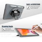 For iPad 10.2 360 Degree Rotation PC+TPU Protective Cover with Holder & Hand Strap & Pen Slot(Gray) - 6