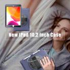 For iPad 10.2 360 Degree Rotation PC+TPU Protective Cover with Holder & Hand Strap & Pen Slot(Blue) - 8