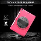 For iPad 10.2 360 Degree Rotation PC+TPU Protective Cover with Holder & Hand Strap & Pen Slot(Rose Red) - 3