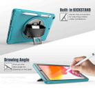 For iPad 10.2 360 Degree Rotation PC+TPU Protective Cover with Holder & Hand Strap & Pen Slot(Light Blue) - 6