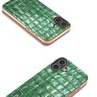 For iPhone 16 Plus ABEEL Electroplating Frame Crocodile Texture Genuine Leather Phone Case(Green) - 3