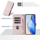 For iPhone 16 Plus Honeycomb Embossing RFID Leather Phone Case(Pink) - 3