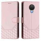 For Nokia G20 / G10 Honeycomb Embossing RFID Leather Phone Case(Pink) - 2