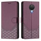 For Nokia G20 / G10 Honeycomb Embossing RFID Leather Phone Case(Violet) - 2