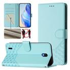 For Nokia C01 Plus / C1 2nd Edition Honeycomb Embossing RFID Leather Phone Case(Mint Green) - 1