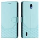 For Nokia C01 Plus / C1 2nd Edition Honeycomb Embossing RFID Leather Phone Case(Mint Green) - 2