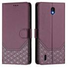 For Nokia C01 Plus / C1 2nd Edition Honeycomb Embossing RFID Leather Phone Case(Violet) - 2