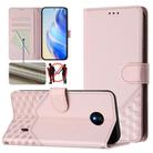 For Nokia C10 / C20 Honeycomb Embossing RFID Leather Phone Case(Pink) - 1