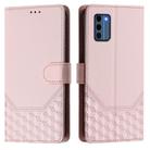 For Nokia C300 Honeycomb Embossing RFID Leather Phone Case(Pink) - 2