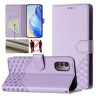 For Nokia G11 4G / G21 4G Honeycomb Embossing RFID Leather Phone Case(Light Purple) - 1