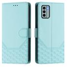 For Nokia G22 Honeycomb Embossing RFID Leather Phone Case(Mint Green) - 2