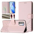 For Nokia G42 / G310 Honeycomb Embossing RFID Leather Phone Case(Pink) - 1