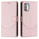 For Nokia G42 / G310 Honeycomb Embossing RFID Leather Phone Case(Pink) - 2