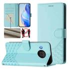 For Nokia X20 / X10 Honeycomb Embossing RFID Leather Phone Case(Mint Green) - 1