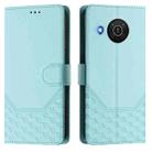 For Nokia X20 / X10 Honeycomb Embossing RFID Leather Phone Case(Mint Green) - 2