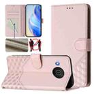 For Nokia X20 / X10 Honeycomb Embossing RFID Leather Phone Case(Pink) - 1