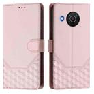 For Nokia X20 / X10 Honeycomb Embossing RFID Leather Phone Case(Pink) - 2