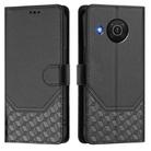 For Nokia X20 / X10 Honeycomb Embossing RFID Leather Phone Case(Black) - 2