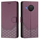 For Nokia X20 / X10 Honeycomb Embossing RFID Leather Phone Case(Violet) - 2