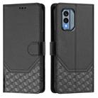 For Nokia X30 5G Honeycomb Embossing RFID Leather Phone Case(Black) - 2