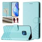 For Nokia XR20 Honeycomb Embossing RFID Leather Phone Case(Mint Green) - 1