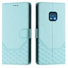 For Nokia XR20 Honeycomb Embossing RFID Leather Phone Case(Mint Green) - 2