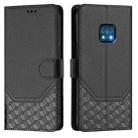 For Nokia XR20 Honeycomb Embossing RFID Leather Phone Case(Black) - 2