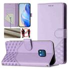 For Nokia XR20 Honeycomb Embossing RFID Leather Phone Case(Light Purple) - 1