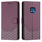 For Nokia XR20 Honeycomb Embossing RFID Leather Phone Case(Violet) - 2