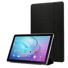 For Huawei Enjoy Tablet 2 10.1 inch Silk Texture Horizontal Flip Leather Case with Three-Folding Holder(Black) - 1