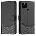 For Google Pixel 5a 5G Honeycomb Embossing RFID Leather Phone Case(Black) - 2