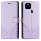 For Google Pixel 5a 5G Honeycomb Embossing RFID Leather Phone Case(Light Purple) - 2