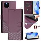 For Google Pixel 5a 5G Honeycomb Embossing RFID Leather Phone Case(Violet) - 1