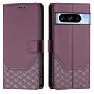 For Google Pixel 8 Pro Honeycomb Embossing RFID Leather Phone Case(Violet) - 2