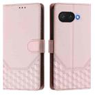 For Google Pixel 9a Honeycomb Embossing RFID Leather Phone Case(Pink) - 2